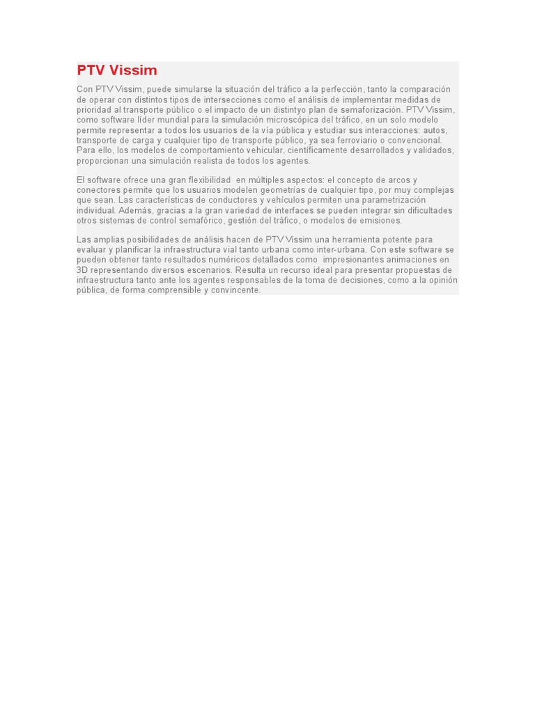 Simulación de Tráfico con PTV Vissim | PDF | Negocios