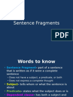 sentence fragments lesson