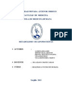 Monografia Final METABOLISMO DE LIPOPROTEINAS