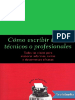Como Escribir Textos Tecnicos o Profesionales - Felipe Dintel