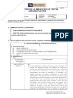 Ficha para Redacción de Textos Argumentativos