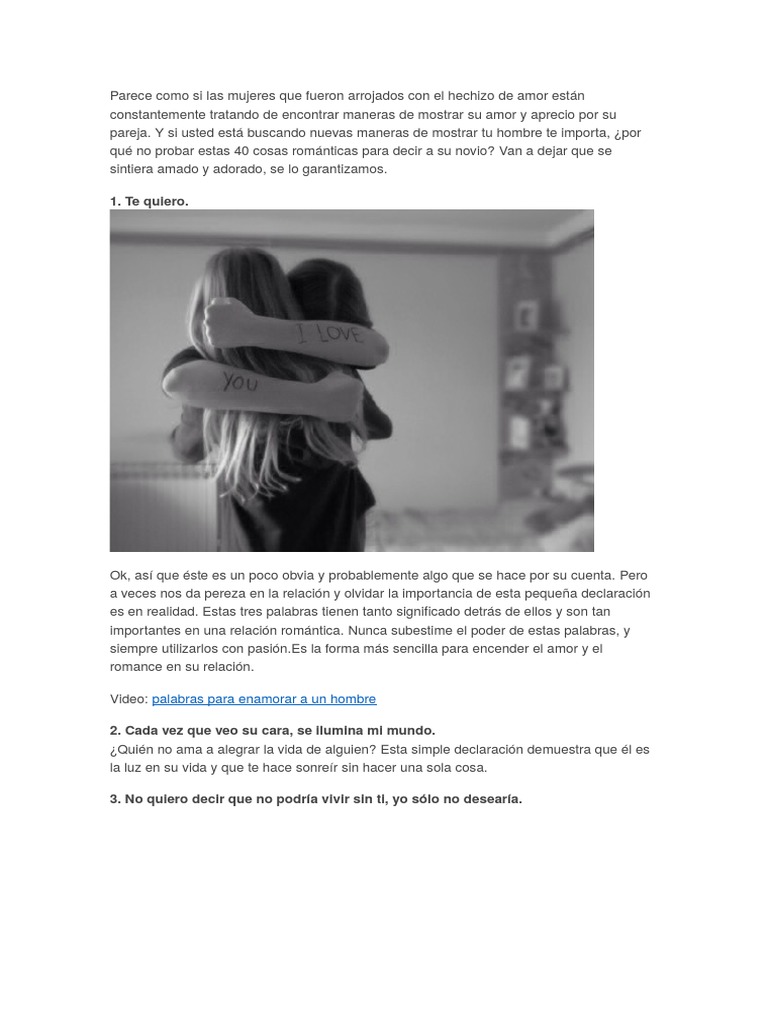 Frases para enamorar a un hombre | PDF | Amor