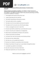 Cambridge First Certificate Fce Key Word Sentence Transformations Pairwork