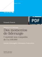 Fernando Francés. Momentos de Liderazgo. Dos Momentos de Liderazgo. Costruir Una Compañía de 5 A 100.000 PDF