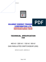 Gujarat Energy Transmission Corporation LTD.: 400 KV / 220 KV / 132 KV / 66 KV Gas Insulated Switchgear (Gis)