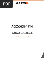 Appspider Pro: Getting Started Guide