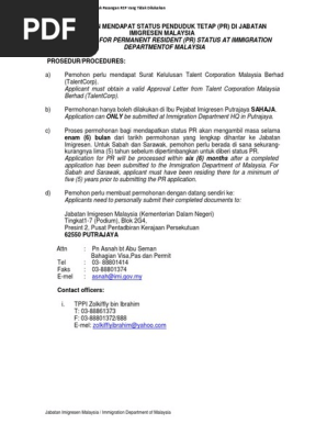 Permohonan Pr Malaysia Pdf Pdf