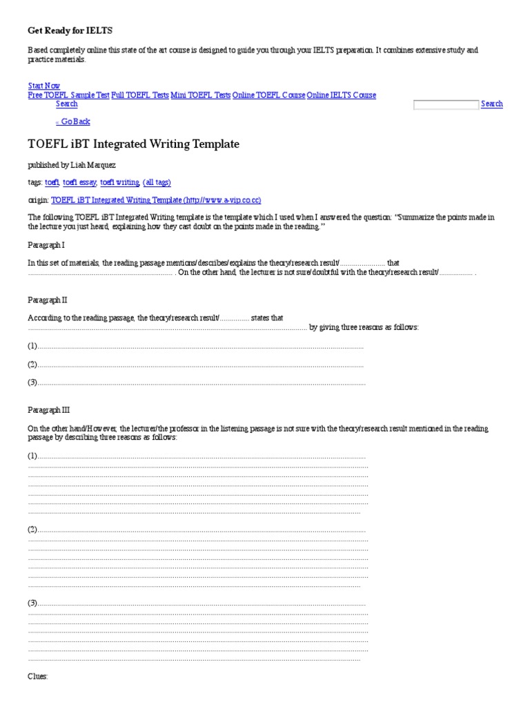 toefl ibt writing sample essays pdf