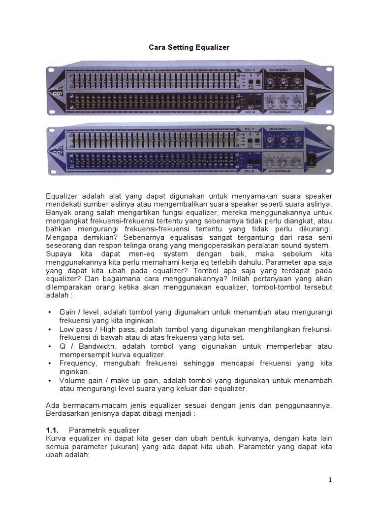 Cara Setting Equalizer PDF