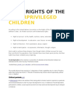 Underprivileged Children: Child Rights of The
