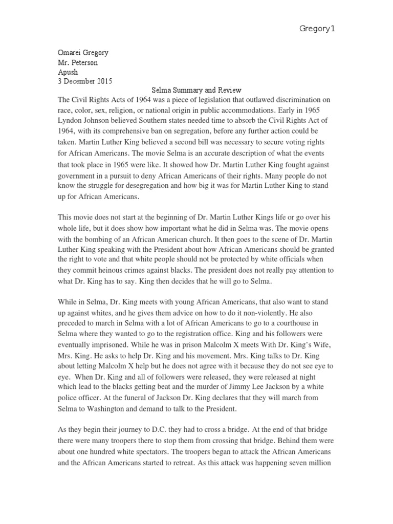 african american civil rights essay