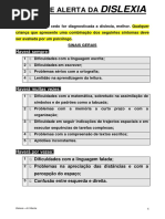 Sinais de Alerta Dislexia