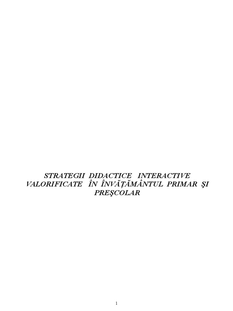 Metode Interactive de Predare | PDF