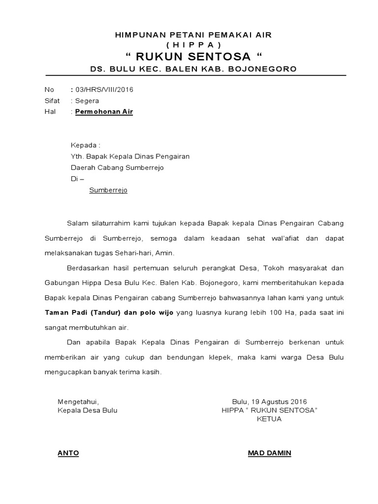 Contoh Surat Dukungan Dari Tokoh Masyarakat Contoh Surat