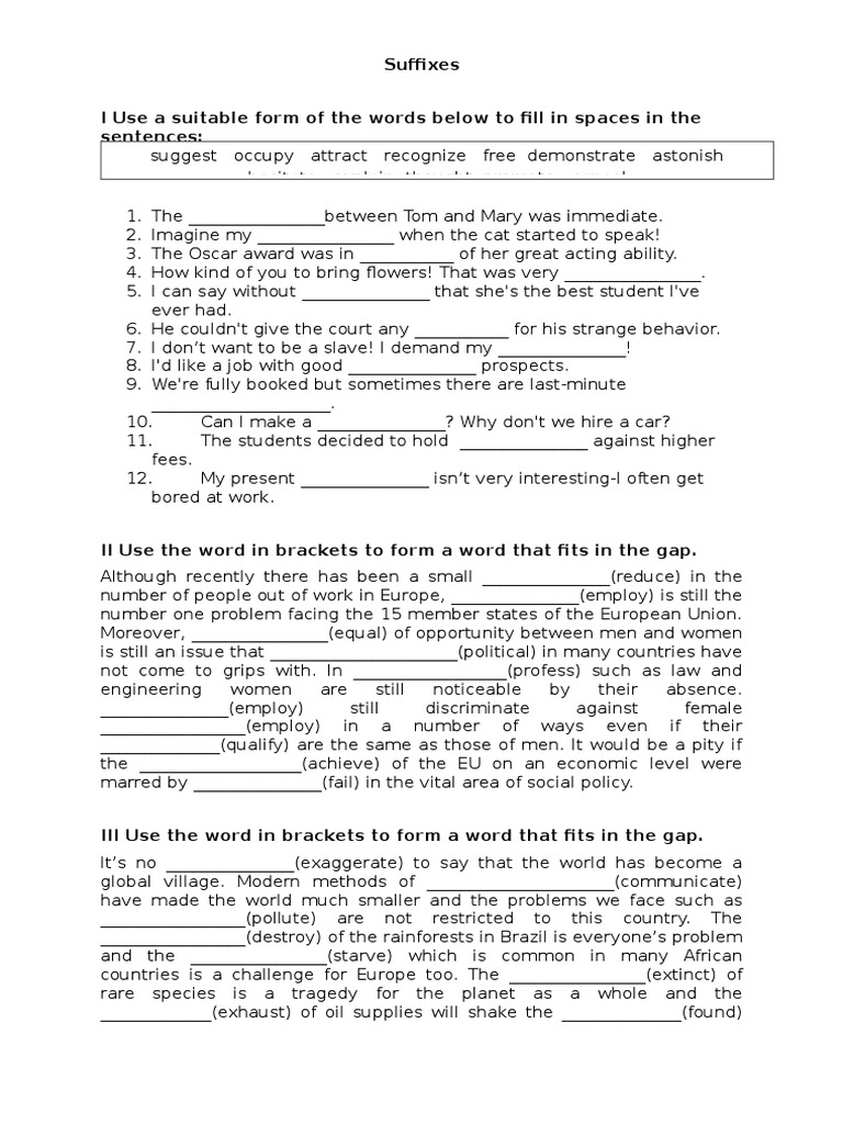 Suffixes Tasks | PDF | Public Sphere | Economies