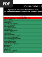 List Film Update 2 Februari 2016 Cinekeplek 21