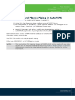 Modelling FRP and Plastic Piping in Autopipe