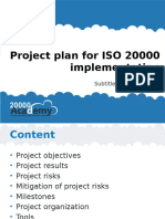 Project Plan For ISO20000 Implementation 20000academy en