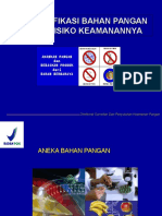 Klasifikasi Bahan Pangan Berdasarkan Risiko