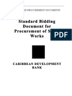 CDB Standard Bidding Document For Procurement of Small Works