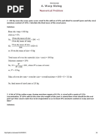 Warp Sizing Numericals