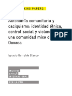 Autonomía Comunitaria y Caciquismo: Identidad Étnica, Control Social y Violencia en Una Comunidad Mixe de Oaxaca