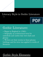 literary style in gothic lit