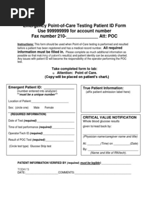 Emergency POC Patient ID Form2revised LS