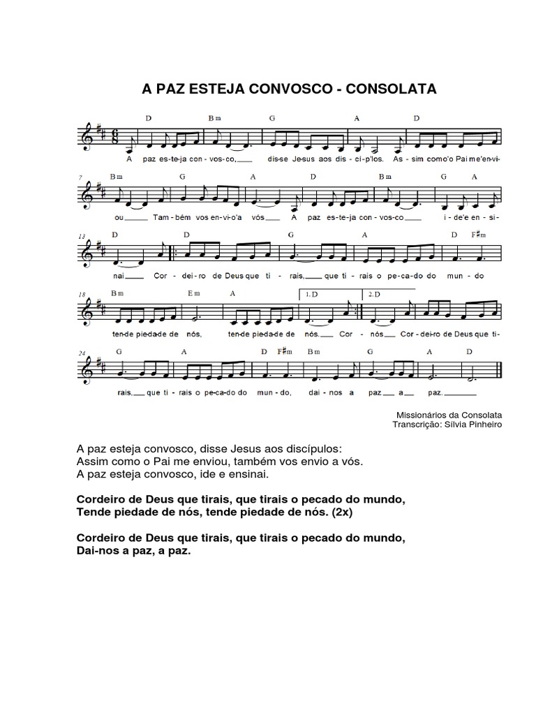 A Paz Esteja Convosco Consolata