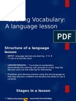 Teaching Vocabulary: A Language Lesson