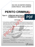 Funiversa 2012 PC DF Perito Criminal Biologicas Prova PDF