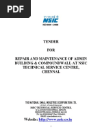 Tender FOR Repair and Maintenance of Admin Building & Compoundwall at Nsic Technical Service Centre, Chennai