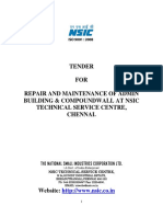 Tender FOR Repair and Maintenance of Admin Building & Compoundwall at Nsic Technical Service Centre, Chennai