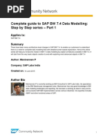 Complete Guide to SAP BW 7.4 Data Modelling Step by Step Series Part 1