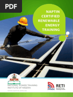 Naptin Certified Renewable Energy Training - Course Content