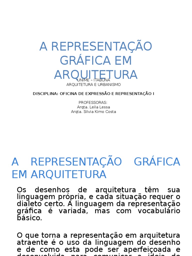 Representação Gráfica em Arquitetura | PDF | Perspectiva (gráficos ...