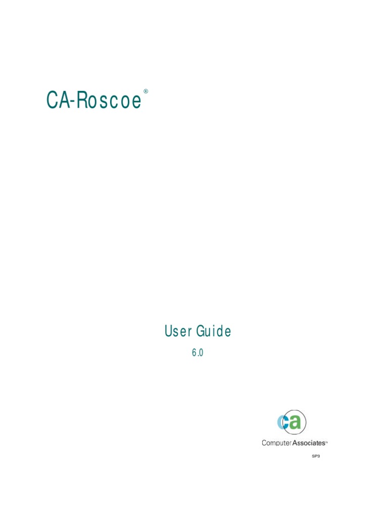 CA-roscoe Manual (Ros60userguide) | PDF | License | String (Computer ...