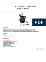 Converter DC/DC 3A Reg + Usb Model: Mwdu1: Description