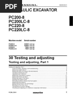 Download Komatsu PC200-8 Testing and Adjusting  by Mao LiuGong SN322620857 doc pdf