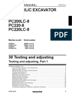Komatsu PC200-8 Testing and Adjusting 