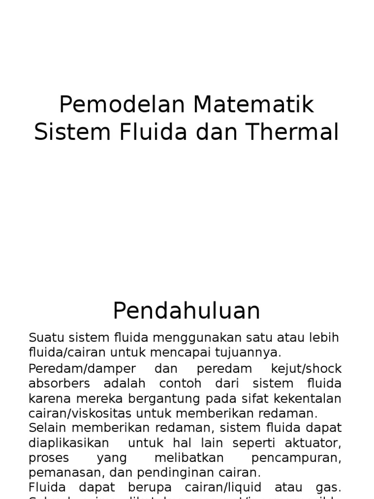 SK  4  Pemodelan Matematik Sistem Fluida