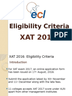 XAT 2016 Eligibility Criteria