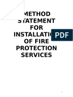 Work Method Statement For Fire Protection