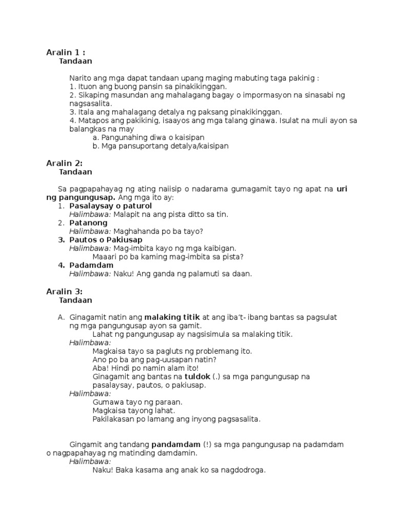 Tandaan | PDF