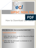 UPSC NDA NA 2016 How To Download Admit Card