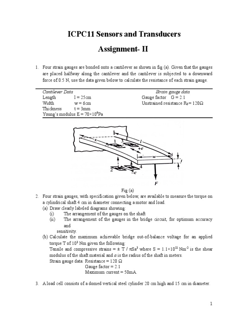 S&T 2016 Transducer Problem PDF Capacitor Amplifier