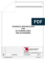 Tech. Specification For HT Power Cable