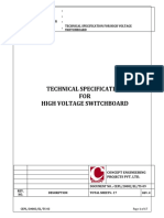 Tech. Specification For High Voltage Switchboard