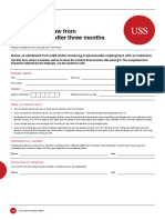 USS - Normal Withdrawal Form