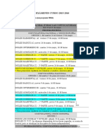 Calendario de Exámenes Curso 2015 Uned Cuid